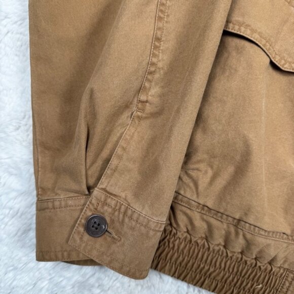 Vintage LL Bean Chore Jacket Men's Medium Brown Cotton Barn Coat Bomber DRH9 - Picture 2 of 11